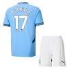 Maillot de Supporter Manchester City De Bruyne 17 Domicile 2024-25 Pour Enfant